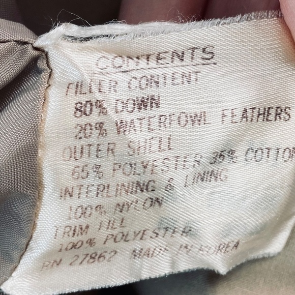 VTG 1980’s Lord & Taylor’s Long Quilted Puffer Coat in Light Tan Size M - Picture 7 of 8